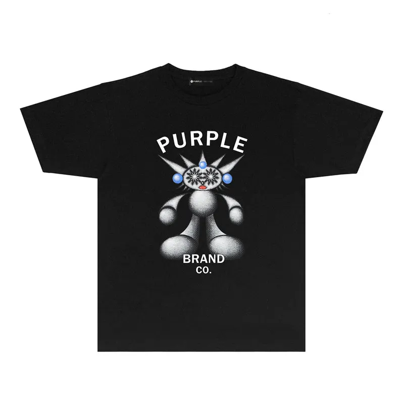 Purple 2023 new fashion T-shirt short sleeves