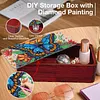 DIY Diamond Art Wooden Storage Box with Lid for Jewelry & Crafts Organization Kit