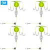 4Pcs 4 Hook Group Feeder Sinker Float Anti Winding Adjustable for Fishing Lovers