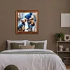 (US Local)Paint By Numbers Kit On Canvas DIY Oil Art Boy Dog Picture Home Decor40x40cm
