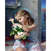 【Limited Stock Sale】Lily Girl-Paint by Numbers Acrylic Painting 40*50CM