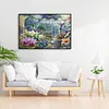 (Big Size)Hummingbirds Gardens - 11CT Stamped 3 Strands Cross Stitch 60*45cm/23.62*17.72in