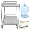 [US Local Warehouse] Heavy Duty Rolling Utility Cart with Wheels Handle 660lbs Capacity Rolling Cart
