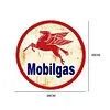Station service Mobilgas - Plaques rondes en m&eacute;tal(30*30cm) - Garage