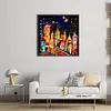 A Town Under Stars-11CT Stamped Cross Stitch 50*50cm/19.69*19.69in