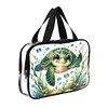 DIY Diamond Art Rhinestone Makeup Bag Crystal Transparent PVC Storage Pack Kit