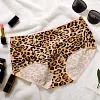Ice silk seamless large size satin leopard print briefs