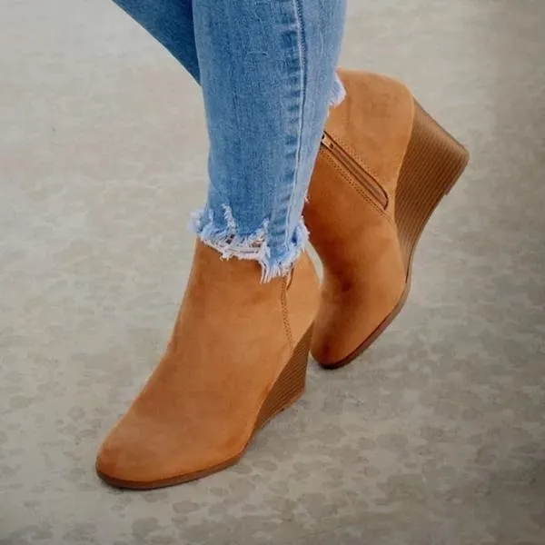 Leather Suede Vintage Boots