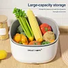 Ultrasonic Fruit and Vegetable Washing Machine Vegetables Cleaning Basket
