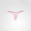 Ultra-thin sexy fully transparent ice silk seamless U convex thong