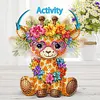 (US Local)Acrylic Shaking Head Animal Diamond Painting Desktop Decorations (Giraffe)