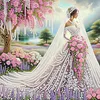 (Pre-Framed)Wedding Dress-Special Shape Diamond Painting Kit(25x25cm)