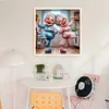 Happy Old Lady - 11CT Stamped Cross Stitch - 45*45cm