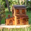 Original Handmade Wooden Fairy Tale House Night Light - Creative Desktop Ornament