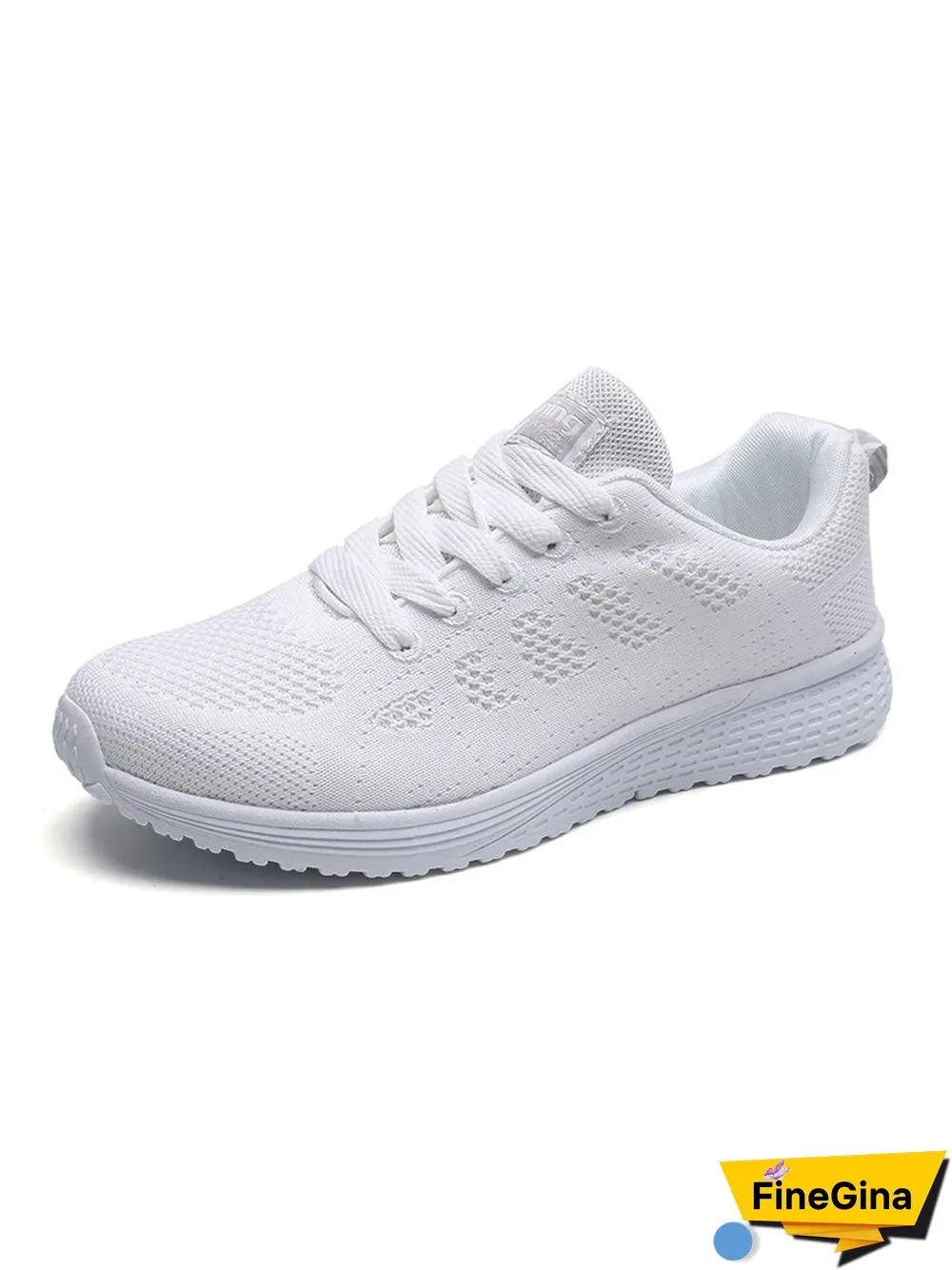Contrasting Solid Color Breathable Mesh Casual Sneakers