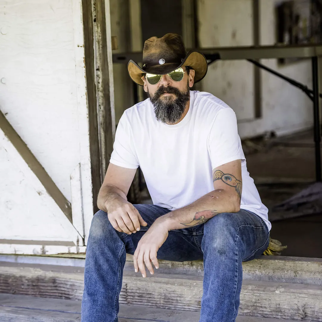 Cyclone - Mens Leather Cowboy Hat - Leather Hat Band