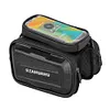 3L Bicycle Front Frame Bag Support Touch Screen Bike Top Tube Bag for 7in Phones