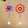 (US Local)5Pcs Acrylic Double Sided Sunflower Full Drill Suncatcher Diamond Painting Kit