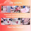 12pcs Xmas DIY Mini Square Diamond Painting Set 15x18cm