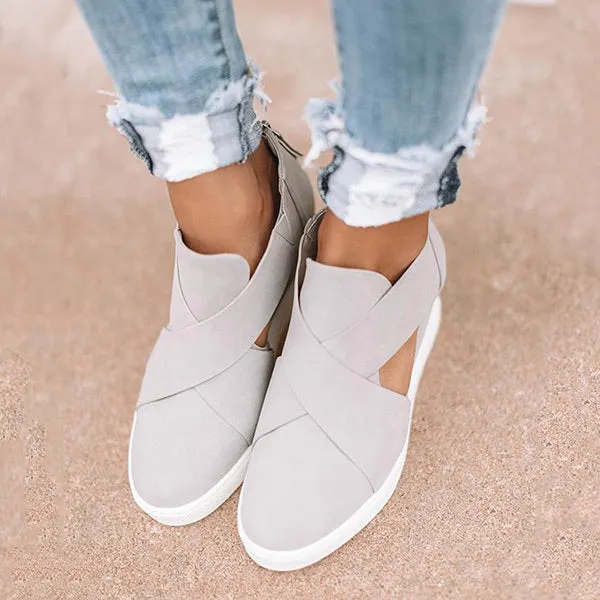 Women Fashion Stylish Wedge Sneakers