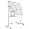 [US Local Warehouse] Mobile Double-Sided Soccer Coaching Board Height Adjustable Whiteboard with Wheels Dry Erase Board with Magnets Pen & Eraser for Coaches (Football)