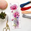 Flowers-Bookmark-11CT Stamped 3 strands Cross Stitch-18*6CM