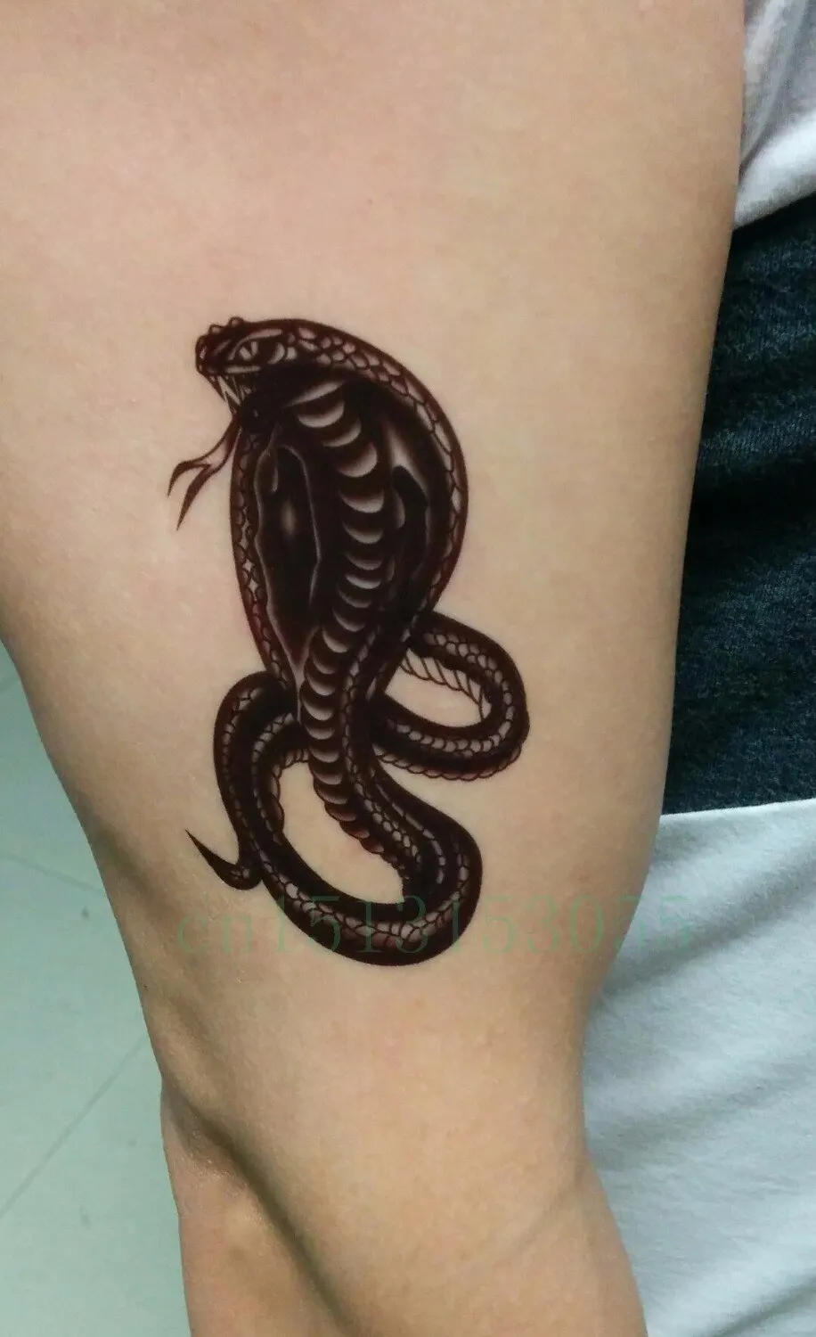 Temporary Tattoo Sticker 10.5*6cm fashion Cobra snake tattoo for men tatto stickers flash tatoo fake tattoos Waterproof Body Art