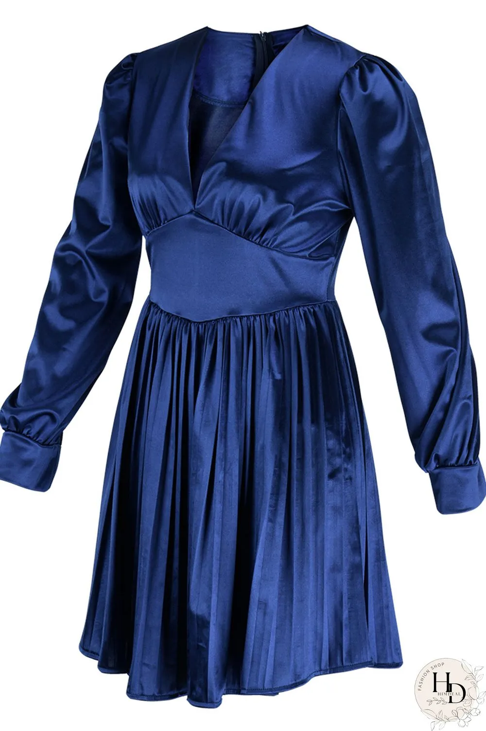 Burgundy Casual Solid Patchwork Fold V Neck Pleated Dresses