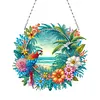 (US Local)Acrylic Special Shape Beach Parrots Double Sided Effect DIY Diamond Painting Art Pendant Kit