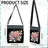 Diamond Painting Golden Rose Crossbody Bag Ethnic Style Handbag with Adjustable Strap