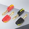 10Pcs 4mm Self-Locking Banana Plug Solder-Free 32A Gold-Plated Banana Connector