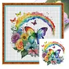 Butterfly And Rainbow - 18CT Stamped Cross Stitch 25*25cm/9.84*9.84in