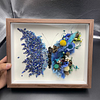 DIY Crystal Butterfly Dried Flower Art Kit Handmade Romantic Gift Home Decor, Complete Supplies with Frame
