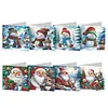 (US Local)8pcs Diamond Painting Greeting Cards Handmade Diamond Art Cards for Adults (E)