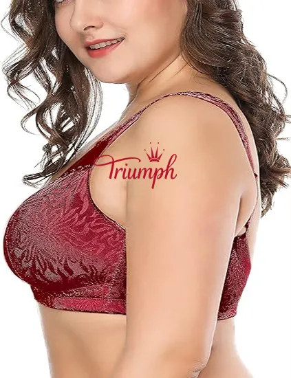Triumph - Pack de 3 🔥Soutien feminino confort&aacute;vel, sem aro, retr&aacute;til, cobertura total, tamanho grande