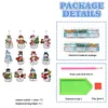 (US Local)12pcs Christmas Snowman Diamond Painting Keychains Kit DIY Diamond Art Charms