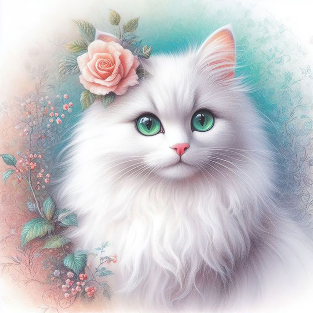 Cat-Paint by Numbers-16"x16"/40x40cm