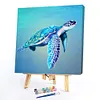Framed Swimming Turtle-Paint By Numbers Acrylic Painting 20*20cm(HOT)