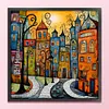 (US Local)Houses-14CT Counted Cross Stitch Kit(40x40cm)