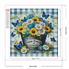>SALE<5D DIY Full Round Drill Partial AB Diamond Painting Daisy Kit Art Decor 50x50cm