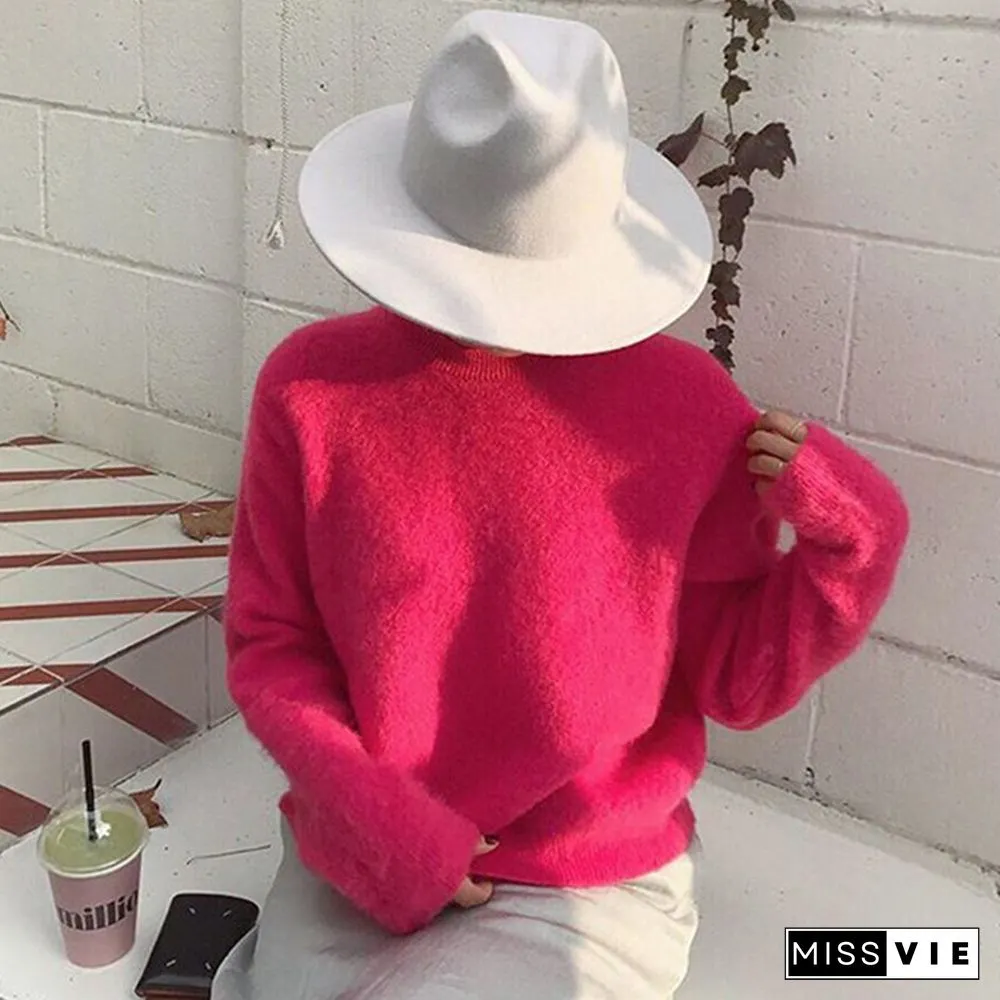 Vintage Pure Color Fedora Hat