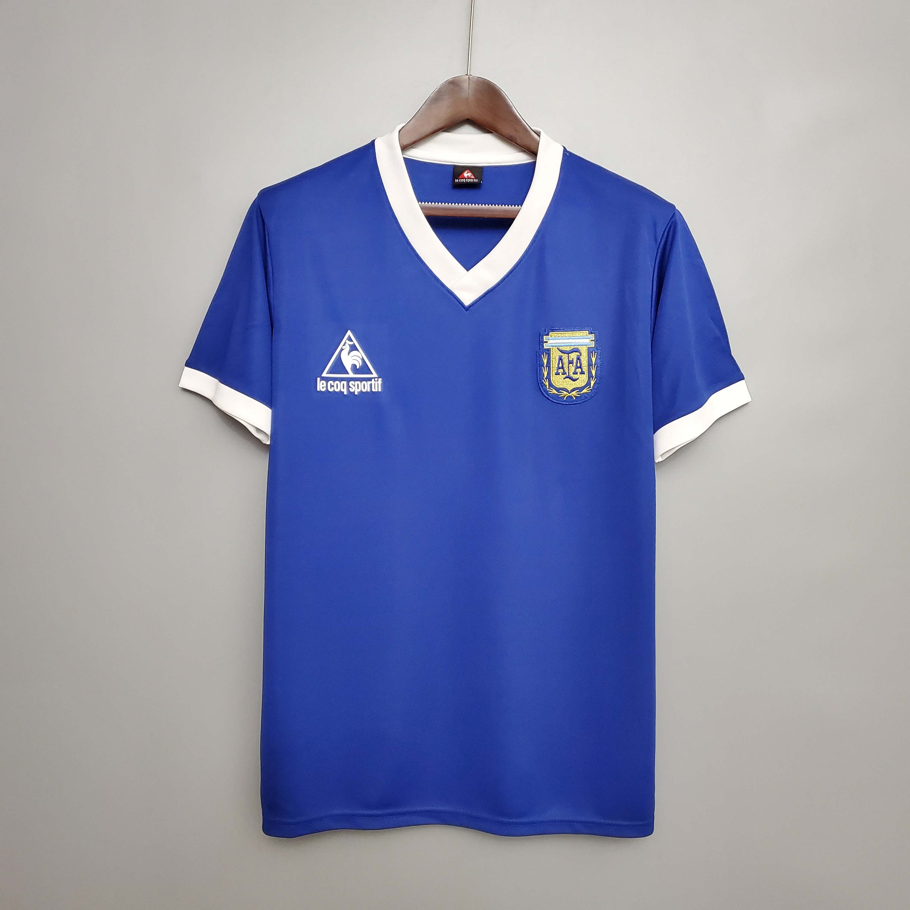 1986 Retro Argentina Away Football Shirt 1:1 Thai Quality