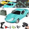 Blinkbuddy 1:18 Pro Drift RC Car (Gyro Version) 2.4GHZ Mx-5 RC High Performance ESC Gyr, Rechargeable 4WD RC Rally Car with Flashing Headlights Remote Control Toy