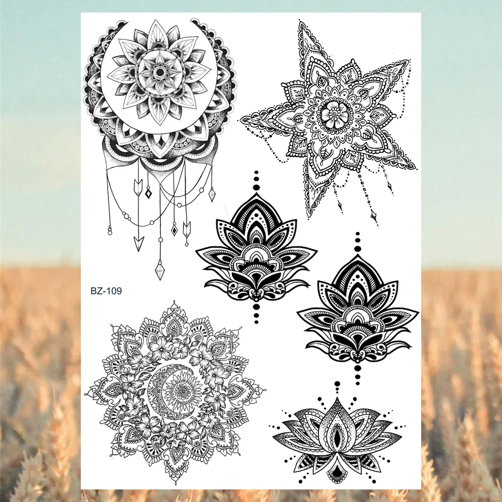 Sdrawing Halloween Skeleton Skull Vampire Temporary Tattoos For Women Adult Rose Flower Fake Tattoo Body Art Leg Arm Tatoo
