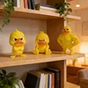 Funny Angry Duck Figurines Collectable Figures 3D Printed Cute Angry Yellow Duck Desk Decor 3pcs Decoration for Computer Car & Dorm