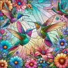 Flowers Hummingbird-11CT Stamped Cross Stitch 40*40cm