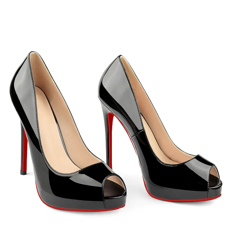 120mm Women's Platforms Classic Heels Party Wedding Red Bottom Patent Pumps VOCOSI VOCOSI
