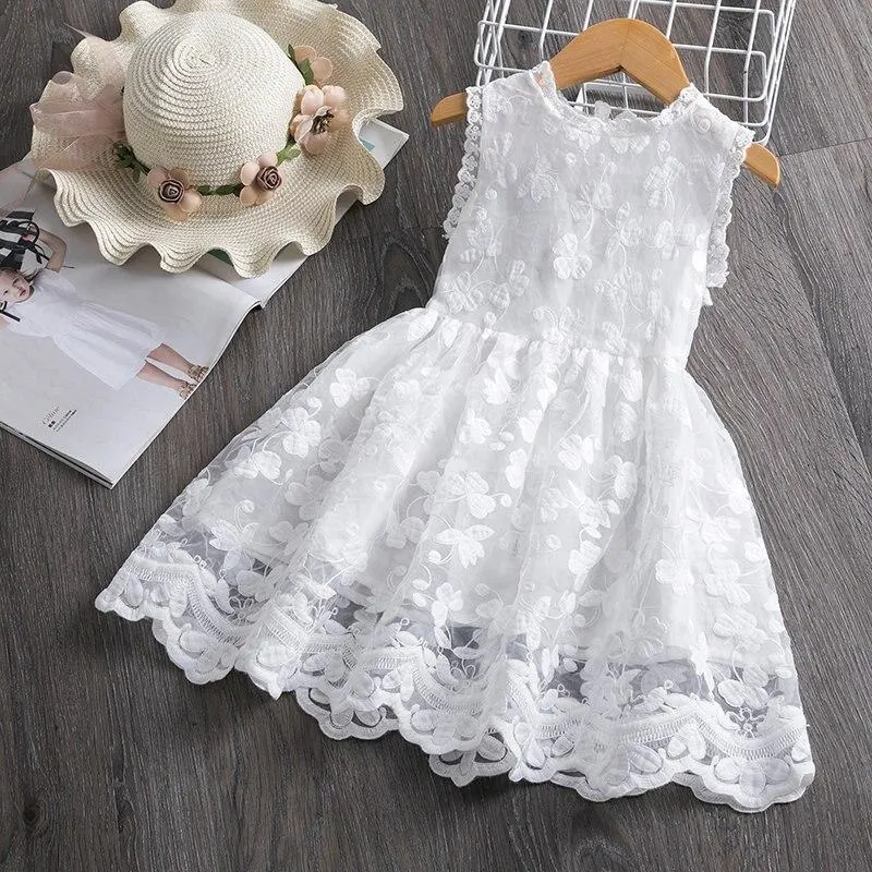 Floral Girls Clothing Children Baby Dresses for Girl Wedding Party Dress Princess Ceremony Prom Communion Gown Vestido Infantil