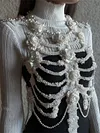 Women's Halloween Body Organ Muscle Print Round Neck Loose Sweatshirt