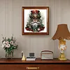 (US Local)Paint By Numbers Kit On Canvas DIY Oil Art Santa Claus Picture Home Decor40x40cm
